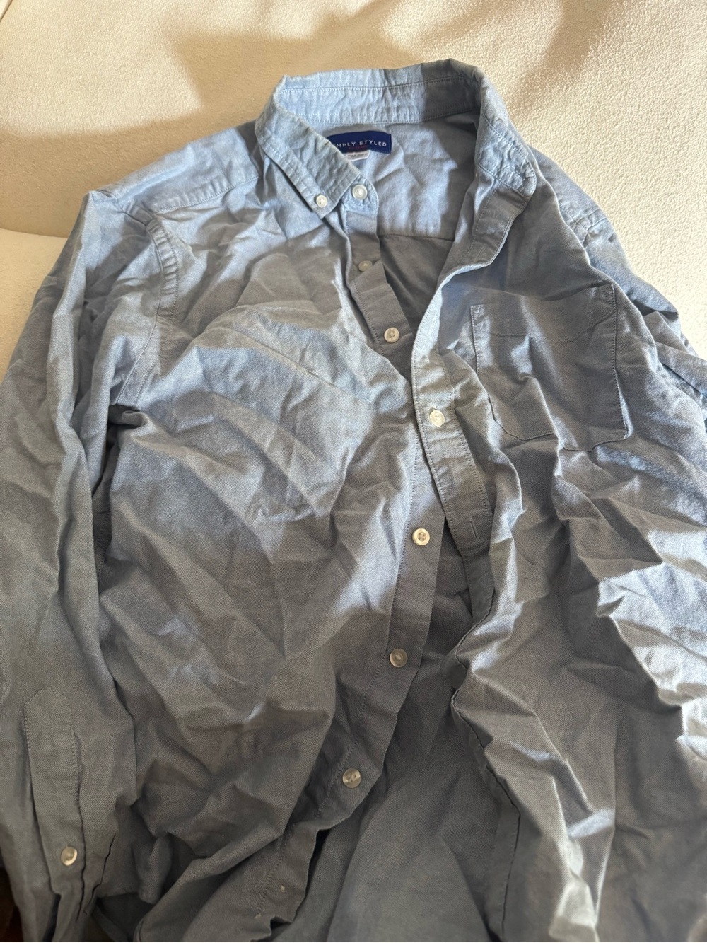 Simply Styled Men's Light Blue Button-Down Shirt
